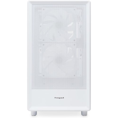 Корпус без блока питания HSPD M310, Mesh Mini-tower, White, TG, 0.4 SPCC, 3x120mm ARGB mATX, mITX (M Корпус без блока питания HSPD M310, Mesh Mini-tower, White, TG, 0.4 SPCC, 3x120mm ARGB mATX, mITX (M