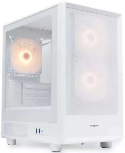 Корпус без блока питания HSPD M310, Mesh Mini-tower, White, TG, 0.4 SPCC, 3x120mm ARGB mATX, mITX (M Корпус без блока питания HSPD M310, Mesh Mini-tower, White, TG, 0.4 SPCC, 3x120mm ARGB mATX, mITX (M