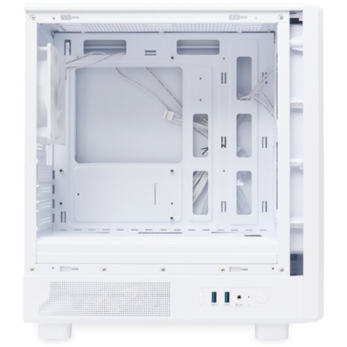 Корпус без блока питания HSPD M310, Mesh Mini-tower, White, TG, 0.4 SPCC, 3x120mm ARGB mATX, mITX (M Корпус без блока питания HSPD M310, Mesh Mini-tower, White, TG, 0.4 SPCC, 3x120mm ARGB mATX, mITX (M