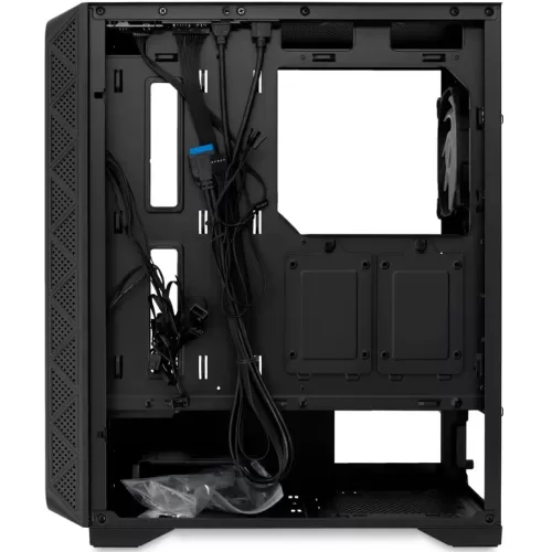 ������ ��� ����� ������� HSPD M521, Mesh Mid Tower, Black, slide TG, 0.45 SPCC, 4x120mm ARGB ATX, mA
