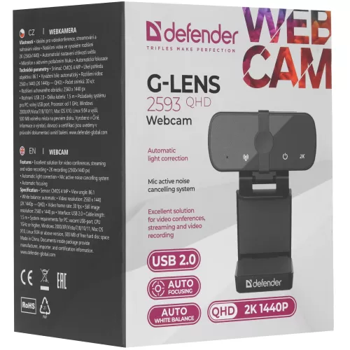 ���-������ Defender G-lens 2593 [���������, 4 ��, 2560x1440, USB Type-A]