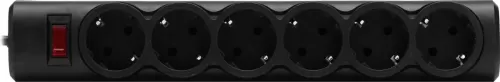 Сетевой фильтр Defender DFS 155 5 м, черный, 6 розеток 99496 Сетевой фильтр Defender DFS 155 5 м, черный, 6 розеток 99496