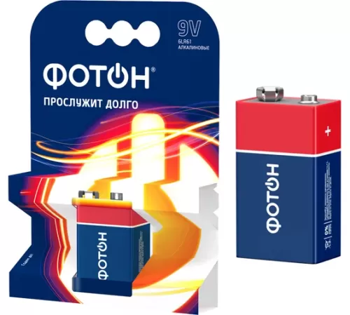 Батарея КРОНА ФОТОН 6LR61 Alkaline