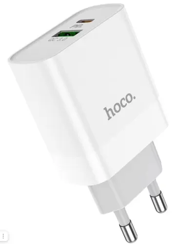   HOCO C80A, PD20W+QC3.0, 1xType-C, 1xUSB, 3A, + Type-C - Type-C, 1 