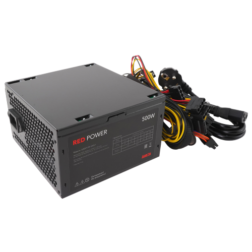   500W Azerty RPL-500BAR ATX, 12CM FAN, 20+4p ,CPU(8pin), 1* PCI-E(6+2), 4* SATA, 2* Molex,  
