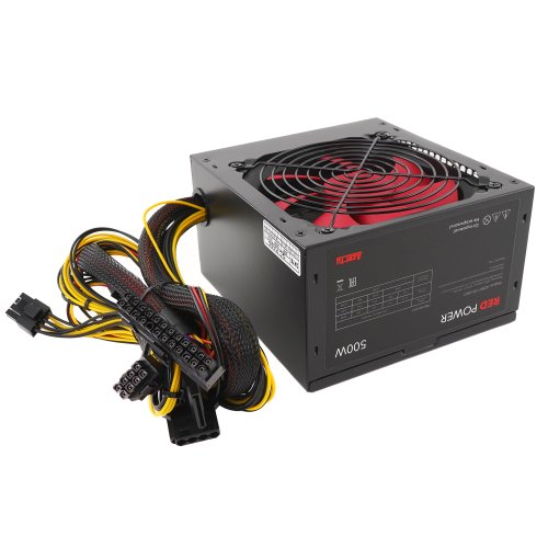   500W Azerty RPL-500BAR ATX, 12CM FAN, 20+4p ,CPU(8pin), 1* PCI-E(6+2), 4* SATA, 2* Molex,  