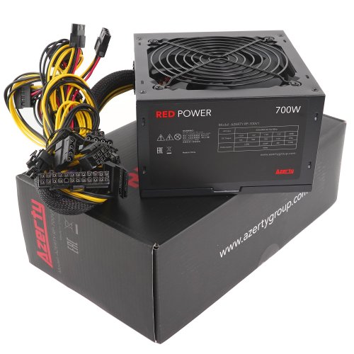   700W Azerty RPL-700BAR ATX, 12CM FAN, 20+4p ,CPU(8+4), 2*PCI-E(6+2), 4* SATA, 2* Molex,  