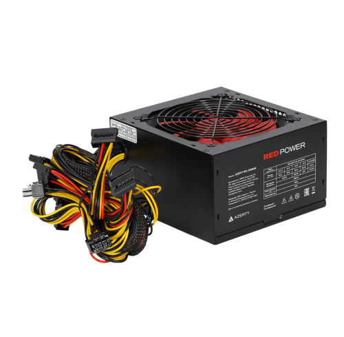   600W Azerty RPL-600BAR ATX, 12CM FAN, 20+4p ,CPU(8pin), 2*PCI-E(6+2), 4* SATA, 2* Molex,  