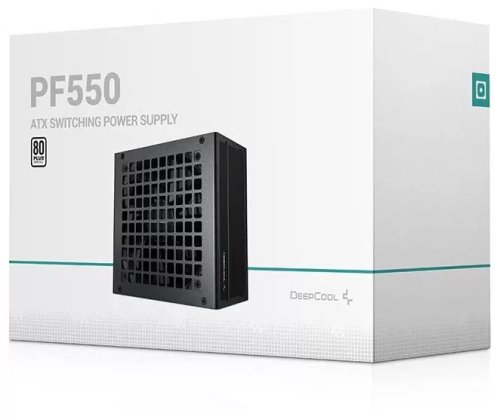   550W DEEPCOOL PF550 [R-PF550D-HA0B-EU] (550 , 80+, APFC, 20+4 pin, 4+4 pin CPU, 6 SATA, 2 x 6+2 pin PCI-E) 
