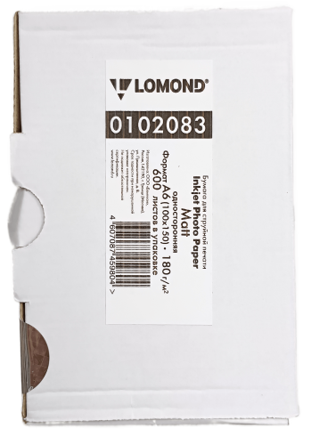 Фотобумага Lomond Матовая односторонняя 180гр/м2, 600л. 10х15 0102083