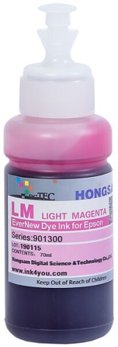Чернила DCTec водорастворимые L800 EverNew Light Magenta (светло-пурпурный) с дозатором 70 мл (901300-LM-70b)