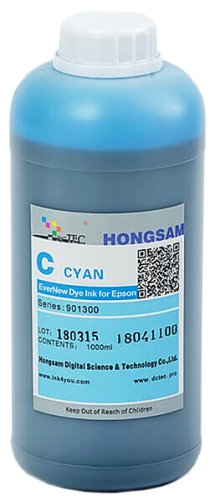 Чернила DCTec водорастворимые L800 EverNew Cyan (голубой) 1000 мл (901300-C-1000)