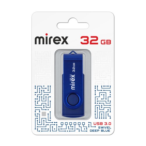 ����-���������� 32GB Mirex SWIVEL DEEP BLUE