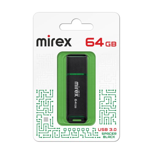 ����-���������� 64Gb Mirex SPACER Black (�������)