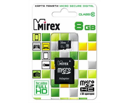   Micro SD  8Gb MIREX class 10