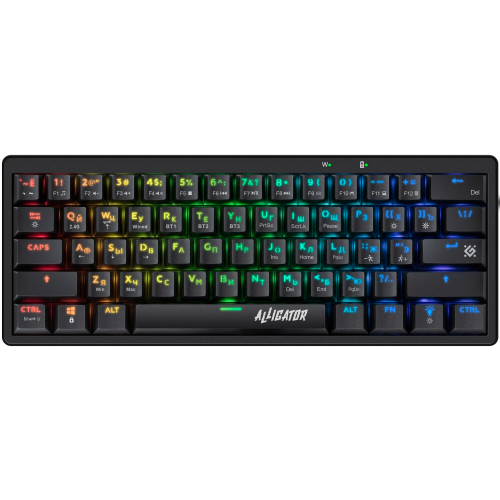 Клавиатура беспроводная Механическая Defender Alligator GK-315 2.4G+BT черная