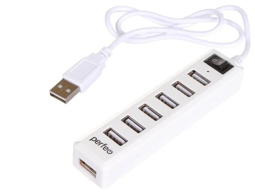  USB 2.0 HUB Perfeo 7Ports, (PF-H034 White)  [PF_C3226]