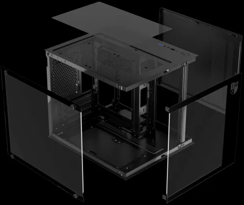 Корпус без блока питания Iron Pride INVADER Q2 (Куб) Черный Mid-Tower, Micro-ATX, Mini-ITX, USB 2.0 Type-A, USB 3.2 Gen 1 Type-A Корпус без блока питания Iron Pride INVADER Q2 (Куб) Черный Mid-Tower, Micro-ATX, Mini-ITX, USB 2.0 Type-A, USB 3.2 Gen 1 Type-A