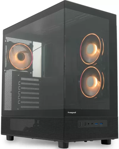 Корпус без блока питания HSPD F710-TGBK-ARGB Panoramic Mid Tower, Black, TG, 0.5 SPCC, 3x120mm ARGB (FN027) E-ATX, ATX, mATX, mITX, 185/395/270mm, 2x2.5, 1x3.5, 7xPCI, 2xUSB-A 3.0 435x230x457mm Корпус без блока питания HSPD F710-TGBK-ARGB Panoramic Mid Tower, Black, TG, 0.5 SPCC, 3x120mm ARGB (FN027) E-ATX, ATX, mATX, mITX, 185/395/270mm, 2x2.5, 1x3.5, 7xPCI, 2xUSB-A 3.0 435x230x457mm