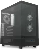     HSPD F710-TGBK-ARGB Panoramic Mid Tower, Black, TG, 0.5 SPCC, 3x120mm ARGB (FN027) E-ATX, ATX, mATX, mITX, 185/395/270mm, 2x2.5, 1x3.5, 7xPCI, 2xUSB-A 3.0 435x230x457mm