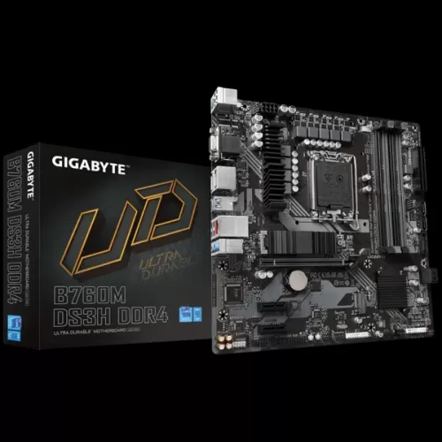   GIGABYTE B760M DS3H DDR4 ( LGA 1700, Intel B760, 4xDDR4-3200 Mhz, 1xPCI-Ex16, 2xM.2, Micro-ATX)