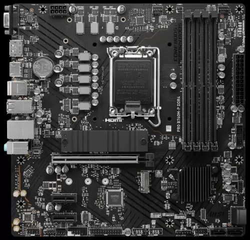   MSI INTEL PRO B760M-P DDR4 LGA 1700, Intel B760, 4xDDR4(128Gb), 1xPCI-Ex16, 4 sata, 1xUSB 3.2, 1xUSB-C, 2xM.2, mATX