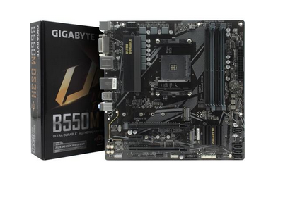 ���.����� GIGABYTE B550M DS3H AM4, AMD B550, 4xDDR4-3200 , 2xPCI-Ex16, 2xM.2, Micro-ATX
