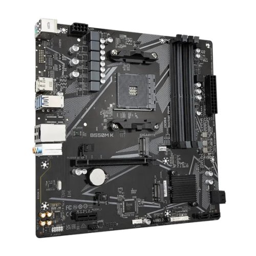 Мат.плата GIGABYTE B550M K AM4, AMD B550, 4xDDR4-3200 Mhz, 1xPCI-Ex16, 2xM.2, Micro-ATX Мат.плата GIGABYTE B550M K AM4, AMD B550, 4xDDR4-3200 Mhz, 1xPCI-Ex16, 2xM.2, Micro-ATX