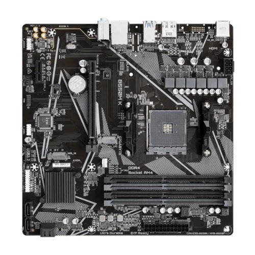Мат.плата GIGABYTE B550M K AM4, AMD B550, 4xDDR4-3200 Mhz, 1xPCI-Ex16, 2xM.2, Micro-ATX Мат.плата GIGABYTE B550M K AM4, AMD B550, 4xDDR4-3200 Mhz, 1xPCI-Ex16, 2xM.2, Micro-ATX
