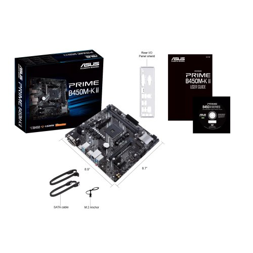 . ASUS PRIME B450M-K II, SocketAM4, AMD B450, mATX, Ret