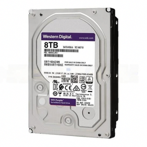 Жесткий диск 8TB WD WD84EJRX Purple (IntelliPower 5400rpm, 128 MB, SATA600, оптимизирован для систем видеонаблюдения в режиме 24x7)