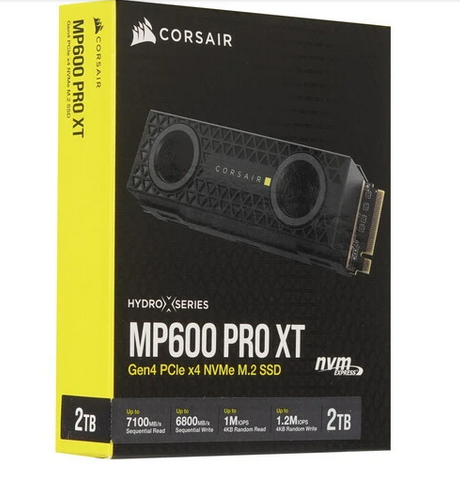   SSD M.2 2TB Corsair MP600 PRO XT Hydro X Edition [CSSD-F2000GBMP600PHXT] (2Tb, M.2 2280, PCI-E x4, Read 7100 /, Write 6800 /, NVMe, TLC 3D NAND,TBW 1400TB ]