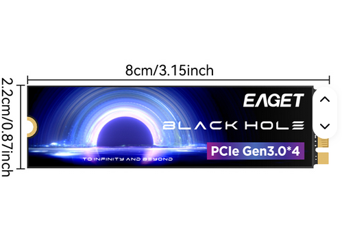 Твердотельный накопитель SSD M.2 512GB  NVMe PCIe 512 Gb EAGET SP3000 (скорость чтения до 3500 МБ/с, записи до 3500 МБ/с)