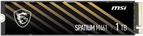 ������������� ���������� SSD M.2 1TB MSI Spatium M461 PCIe 4.0 NVMe PCI-E x4, Read 5000 �����/�, Write 3200 �����/�, NVMe, TLC 3D NAND,TBW 250TB ] S78-440L1D0-P83