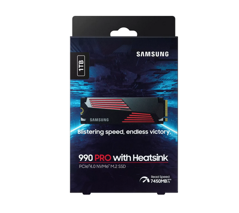 ������������� ���������� SSD M.2 1TB Samsung 990 Pro [MZ-V9P1T0�W] PCIe 4.0 x4, ������ - 7450 �����/���, ������ - 6900 �����/���, 3 ��� MLC (TLC), NVM Express, TBW - 600 ��