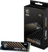 ������������� ���������� SSD M.2 500GB MSI SPATIUM M450 [S78-440K220-P83] [PCIe 4.0 x4, ������ - 3600 �����/���, ������ - 2300 �����/���, 3 ��� TLC, NVM Express, TBW - 300 ��]
