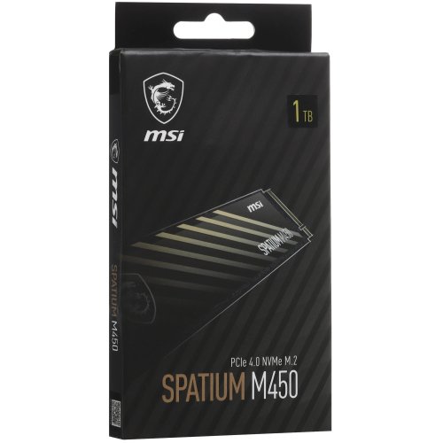 ������������� ���������� SSD M.2 1TB MSI SPATIUM M450 [S78-440L980-P83] [PCIe 4.0 x4, ������ - 3600 �����/���, ������ - 3000 �����/���, 3 ��� TLC, NVM Express, TBW - 600 ��]
