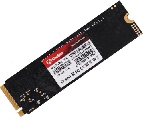 ������������� ���������� SSD M.2 1TB KINGSPEC   NX-1TB 2280 PCI-E 3.x x4, ������ - 3400 �����/���, ������ - 3100 �����/���,NAND TLC DWPD: 0.9, ����� ���������: 1000000 �