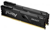  DDR4 16Gb Kingston FURY Beast Black [ KF432C16BBK2/16 ] 16  DDR4, 8 x2 , 3200 , 16-18-18-36, 1.35V