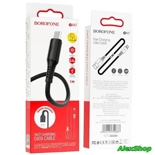  USB BOROFONE BX47 AM-microBM  1 , 2,4A, , 