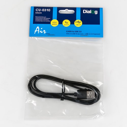  Dialog CU-0310 black - microUSB B (M) - USB A (M),  V2.0,  1.0 