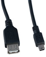 Кабель Perfeo USB 2.0 mini USB 5P  B Female  чёрный, 5P/BF, 1.0 м