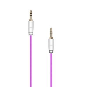 Кабель аудио AUX AU103 Jack 3.5 мм фиолетовый 1м