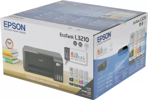  Epson EcoTank L3210 (, , ) A4,    , 4-, 10 / /, 5 / ., 5760x1440 dpi, : 100 .,  , USB 2.0)