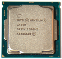��������� Intel Pentium G4560 (S1151, �-�� ����: 2, �-�� �������: 4, 3.5 Ghz, 3Mb, ����������� ����)