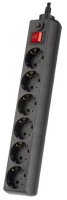 Сетевой фильтр Perfeo POWER+ 3м, 6 розеток, черный (PF_A4672)