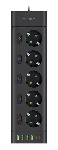   QUMO Power Bar [51563] 5 , 3, 4 USB-A  2 Type-C   2.4A  ( )