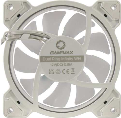  GameMAX 120x120x25 Dual Ring Infinity BK, Rainbow 3pin 5V