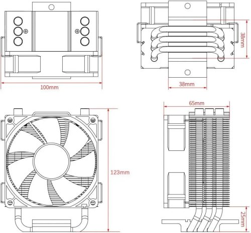  130W PWM ID-Cooling SE-903-XT ( FRGB, AM4, AM5, s1200, s1700 ,s1155, s1156, s1150, s1151, 92mm FAN)