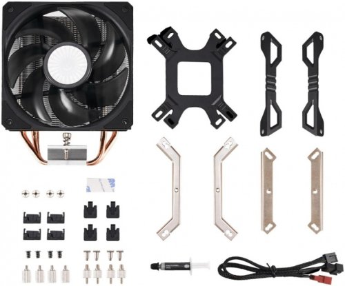 150W PWM Cooler Master Hyper 212 EVO V2 650-1800 / (RR-2V2E-18PK-R2) (LGA1700, LGA1200, LGA2066, LGA2011-V3, LGA2011, LGA1151, LGA1150, LGA1155, LGA1156, LGA1366, LGA775, AM4, AM3+, AM3, AM2+, AM2, FM2+, FM2, FM1)